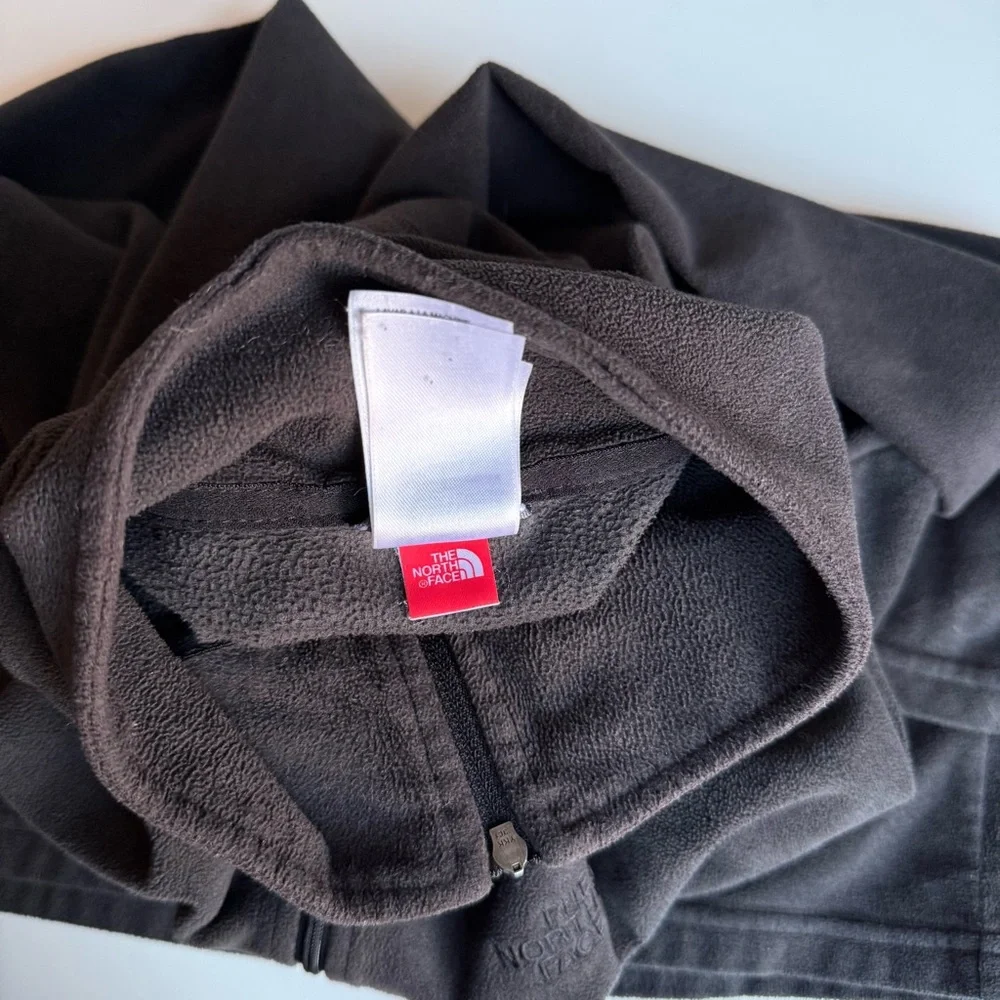 The North Face Fleece Sweater Pullover Men's Black Half-zip Stand collar Size M